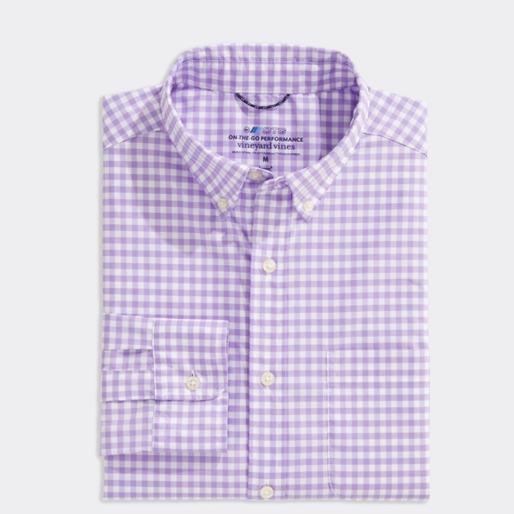 Vineyard Vines Purple Checked Button Down